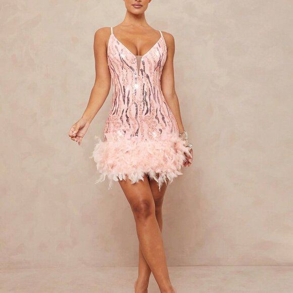 Dresses & Skirts - Pink Elegant Women's Mini Dress